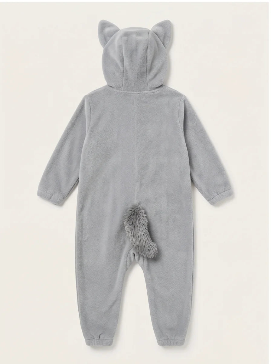 Kigurumi Infantil Lobo Cinza