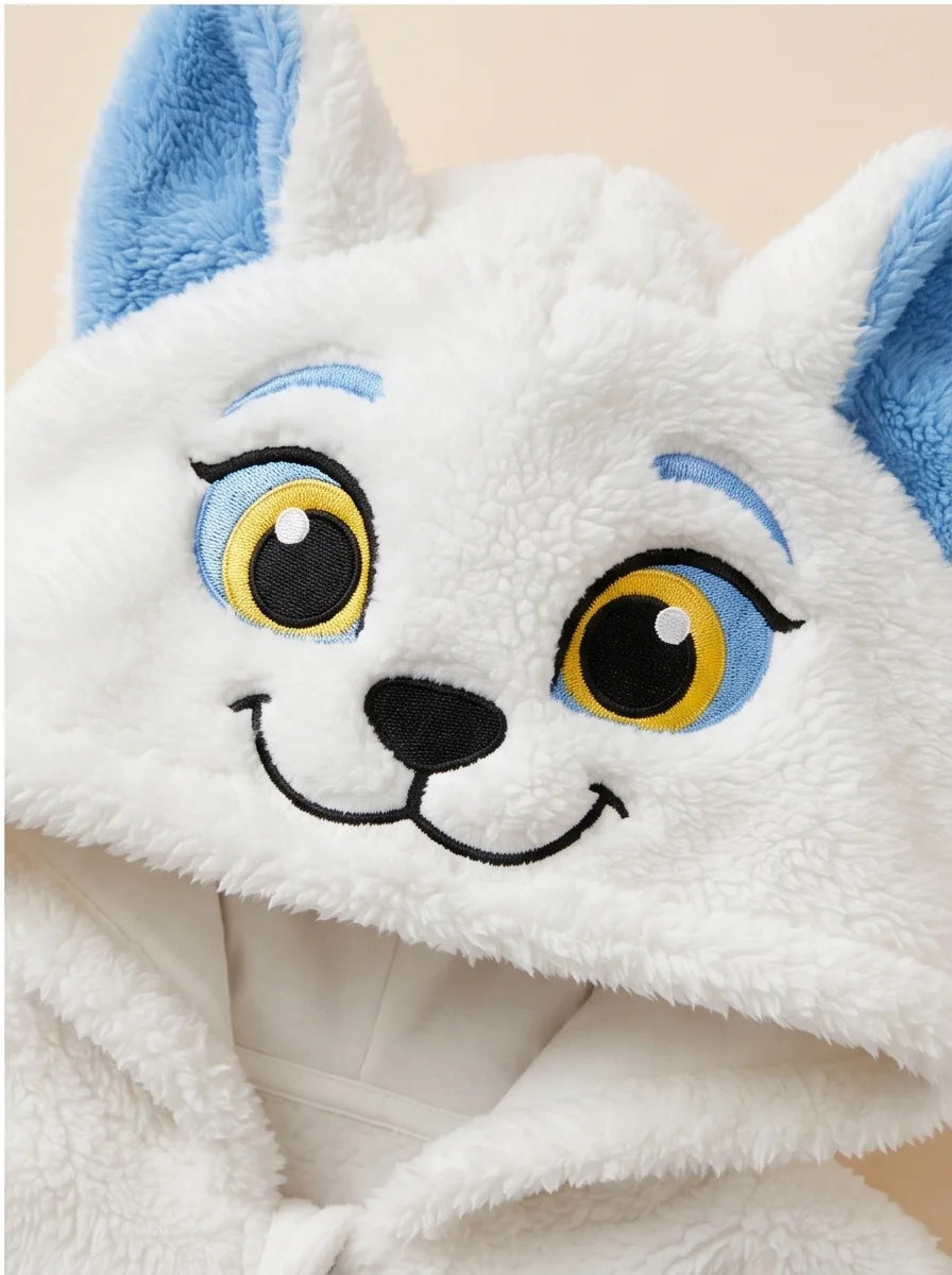 Kigurumi Infantil Raposa Branca