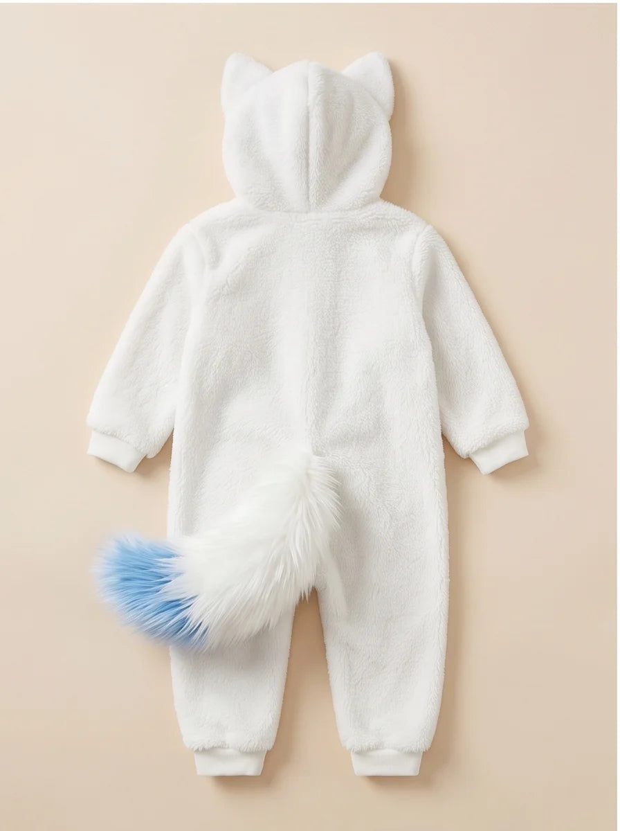Kigurumi Infantil Raposa Branca