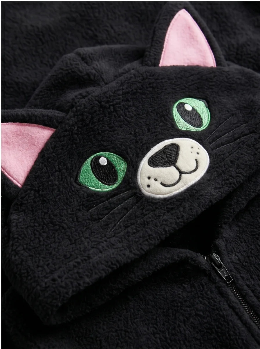 Kigurumi Infantil Gatinho Preto