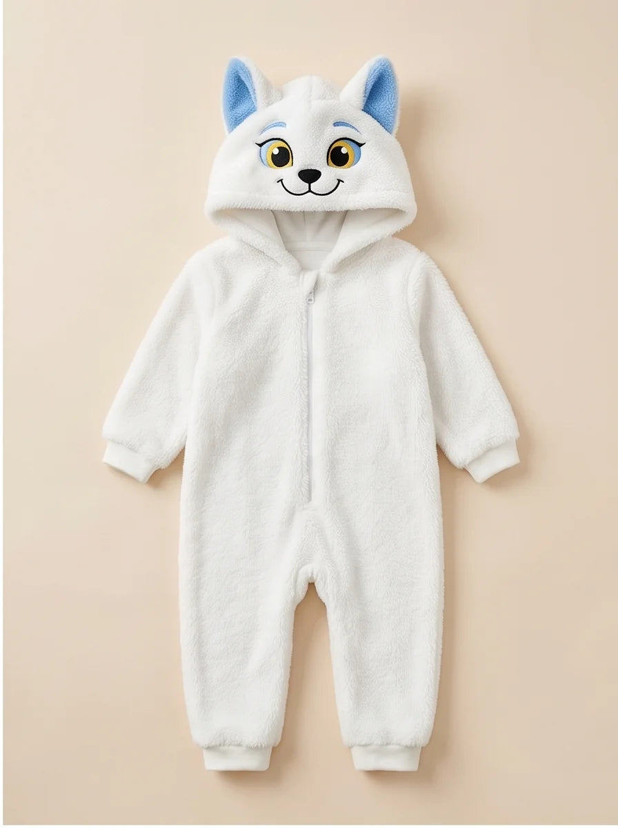 Kigurumi Infantil Raposa Branca