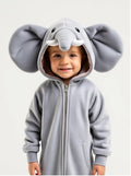 Kigurumi Infantil Elefante Cinza