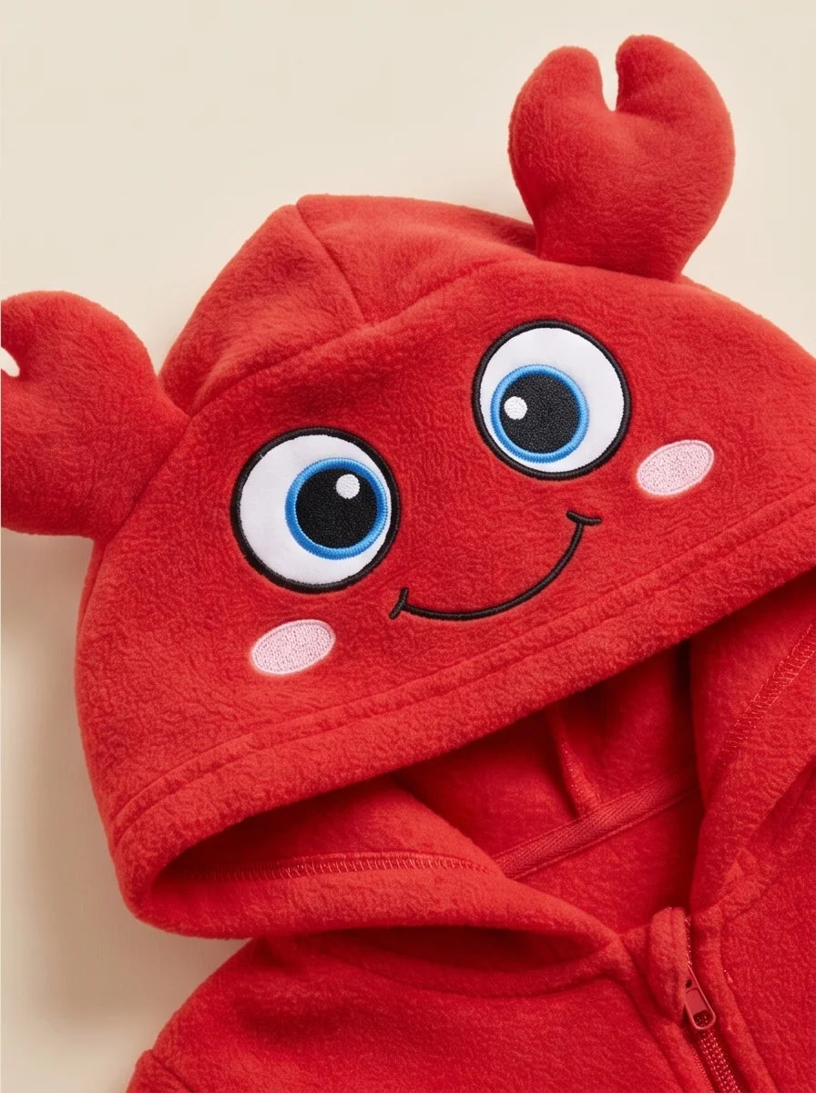 Kigurumi Infantil Caranguejo Vermelho