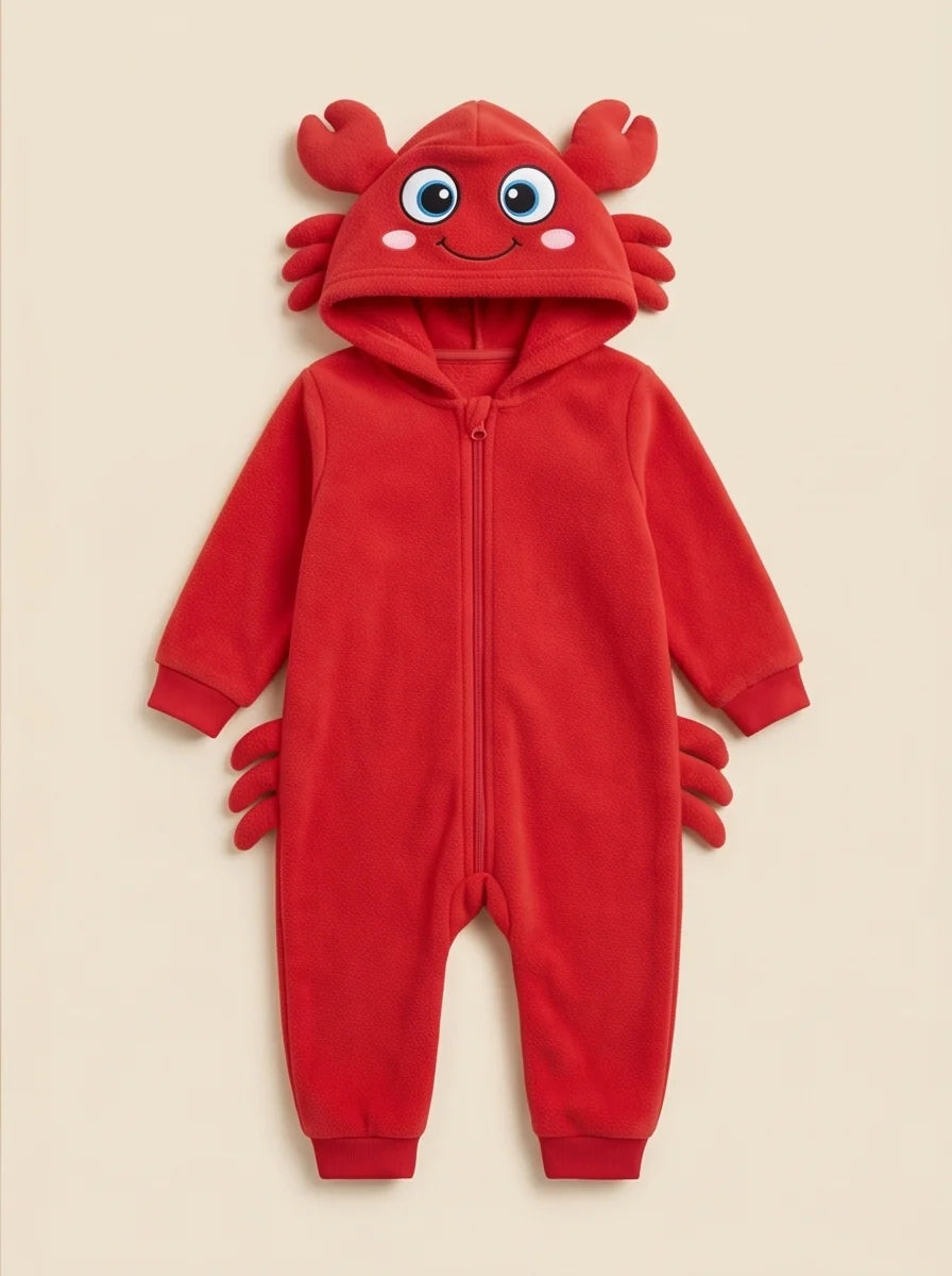Kigurumi Infantil Caranguejo Vermelho