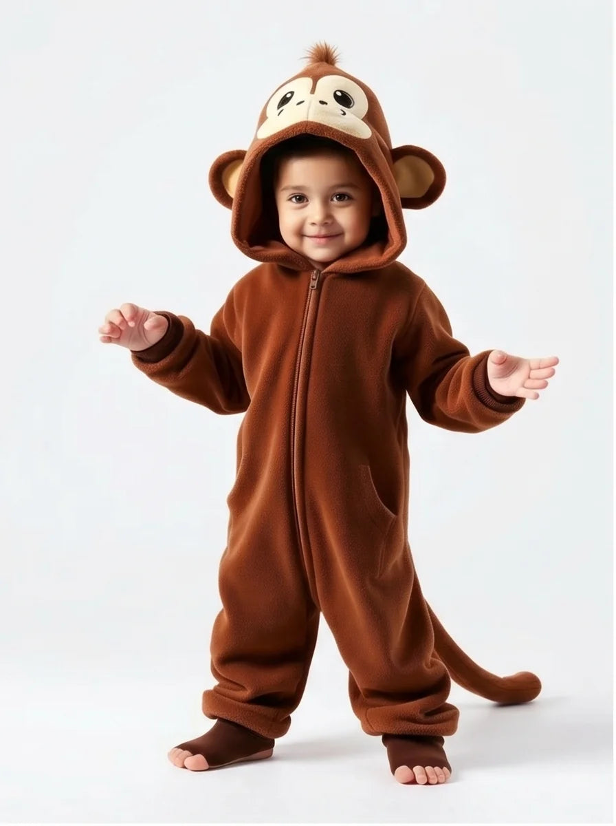 Kigurumi Infantil Macaco Marrom