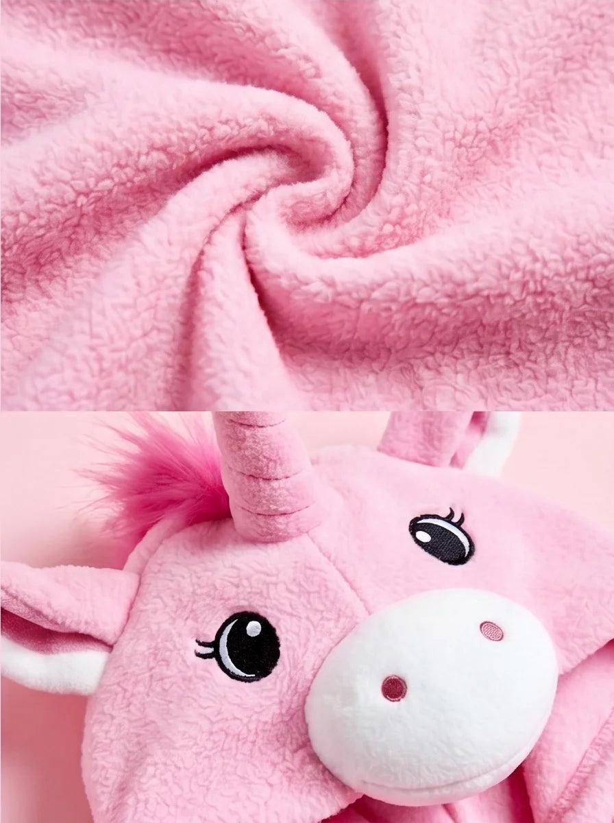 Kigurumi Infantil Unicórnio Rosa