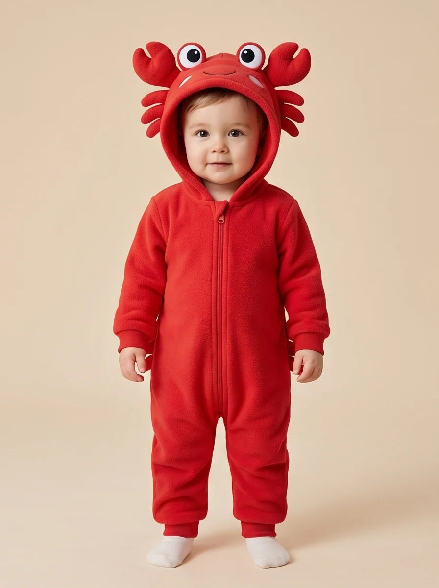 Kigurumi Infantil Caranguejo Vermelho