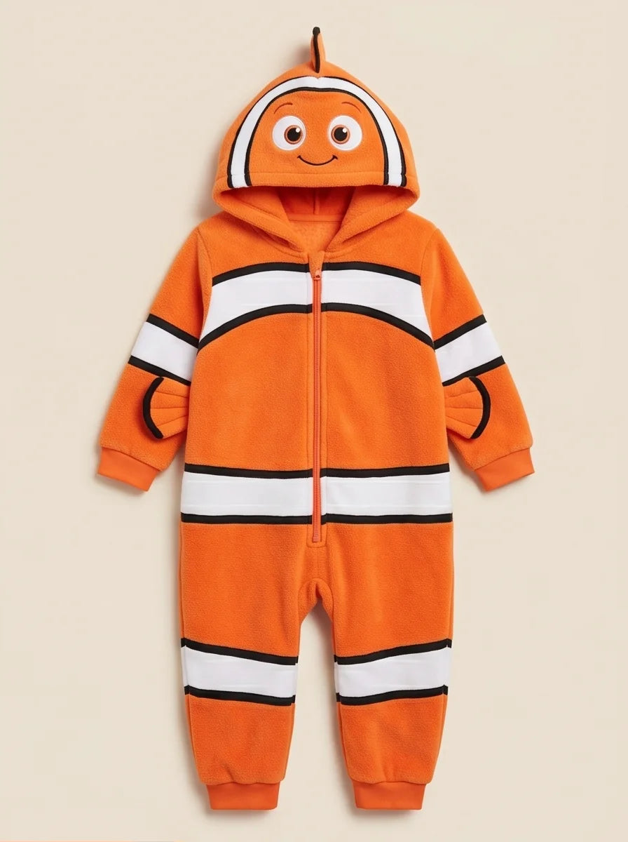 Kigurumi Infantil Peixinho Listrado Laranja